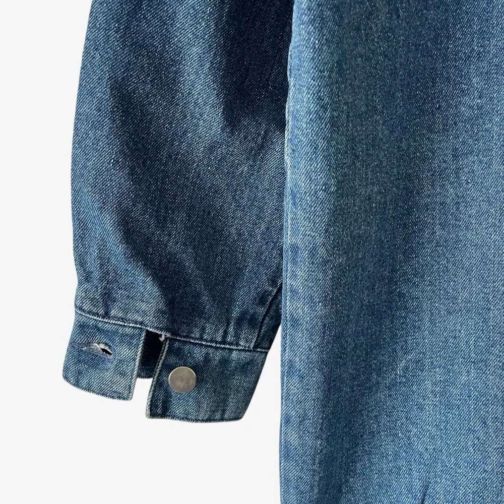 Vintage Sergio Valente Long Denim Jacket 3/4 Sleeve - Picture 9 of 16